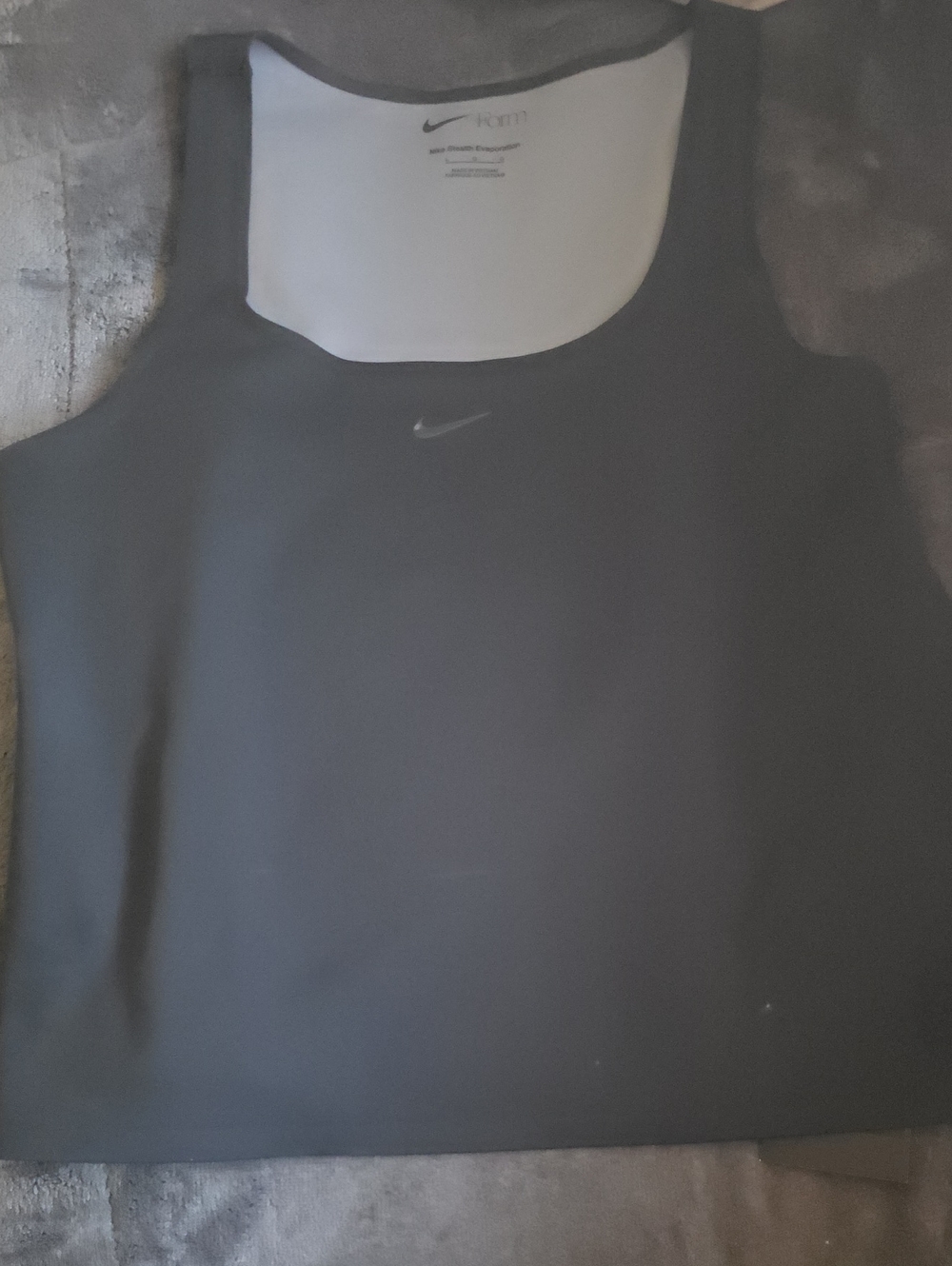 Nike Black Scoop Athletic Tank Top with Subtle Swoosh Large